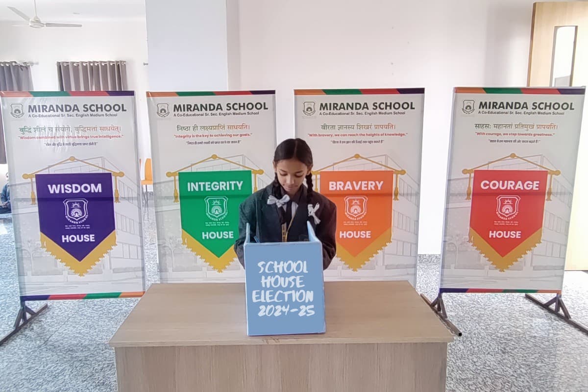 Students participating in school club activities